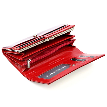 Portfel damski skórzany PELLUCCI CB-100 czerwony