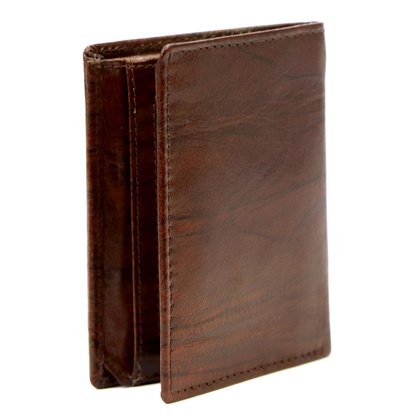 Skórzany męski portfel EL FORREST 854-23 RFID brązowy