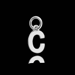 MINET Srebrny wisiorek mała litera „C”