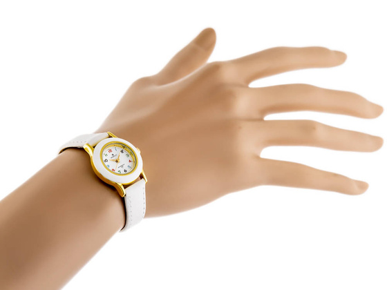 ZEGAREK DZIECIĘCY PERFECT LP165 - KOMUNIJNY - biały (zp808c)