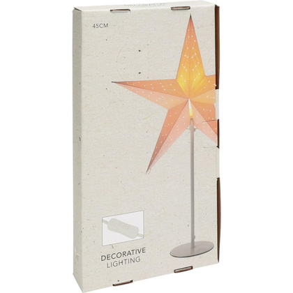 LAMPKA DEKORACYJNA GWIAZDA ADWENTOWA STOJĄCA LED 45CM BIAŁA