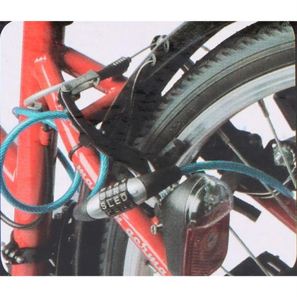 Zapięcie rowerowe Dunlop spiralne na szyfr 0,6x120cm - fioletowy