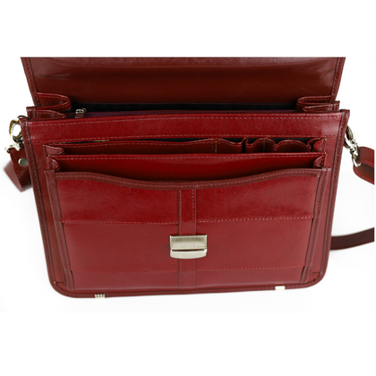 513 Teczka damska 2-komorowa - wiśnia KEMER