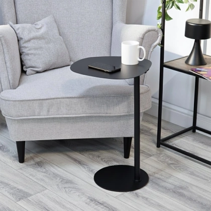 Stolik kawowy metalowy czarny 35x25x53 cm