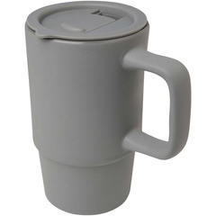 Carter kubek ceramiczny o pojemności 450 ml z plastikową pokrywką
