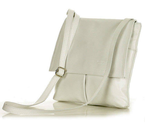 Listonoszka damska skórzana biały MARCO MAZZINI - min. zamówienie 20 / 50 / 100 szt.