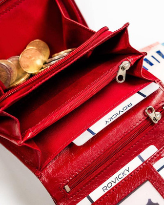 Portfel damski skórzany RD-02-GCL-4 RED