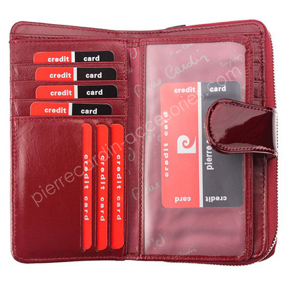 Portfel damski skórzany PIERRE CARDIN 02 LEAF 116 Zielony