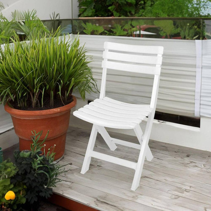 ZESTAW 4 KRZESEŁ CATERINGOWYCH PLASTIKOWY SKLADANCYH KOMODO BIAŁY KPL