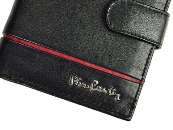 Portfel męski skórzany PIERRE CARDIN SAHARA TILAK15 326A Czarny / Niebieski