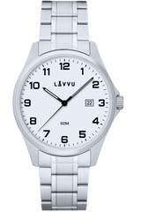 LAVVU Zegarek ze stali nierdzewnej GLIMT White