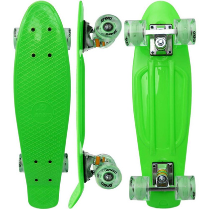 Deskorolka Plastikowa 22" Enero Zielona Led