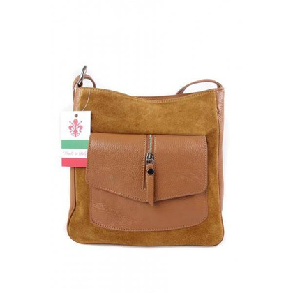 Duża listonoszka,przewieszka Vera Pelle Camel VP1313C