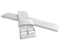 LAVVU Biały gładki pasek PLAIN z luksusowej skóry Top Grain - 24