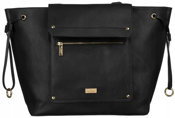 Duża, klasyczna shopperka damska ze skóry ekologicznej