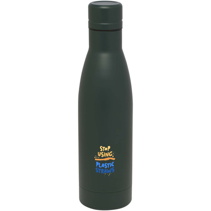 Vasa butelka ze stali nierdzwenej z recyklingu z miedzianą izolacją próżniową o pojemności 500 ml posiadająca certyfikat RCS