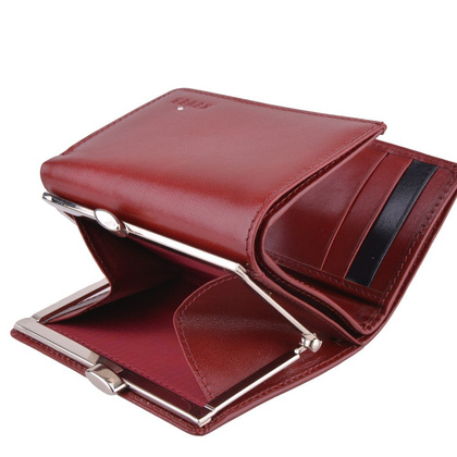 Portfel damski skórzany KEMER D10 Bordowy - min. zamówienie 20 / 50 / 100 szt.