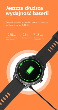 SMARTWATCH G. Rossi SW018-4 black/red (zg335d) WŁASNE TARCZE