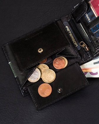 Portfel męski ze skóry naturalnej bez zapięcia