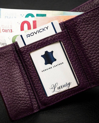 Lakierowany, skórzany portfel damski z systemem rfid