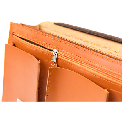 TECZKA SKÓRZANA 2W1 KEMER VOOC Vintage P112 CZARNA