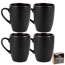 Kubki ceramiczne czarne 400 ml 4 szt.