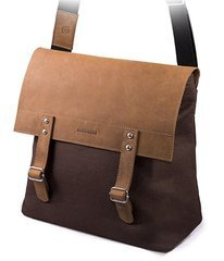 Stylowa torba na ramię z klapą BRØDRENE ML18 brąz + jasny brąz - min. zamówienie 20 / 50 / 100 szt.