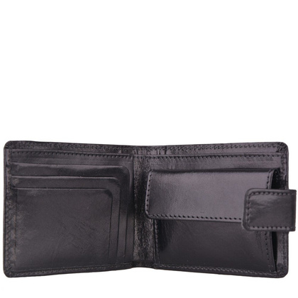 Portfel męski skórzany KEMER M 14 Czarny - min. zamówienie 20 / 50 / 100 szt.