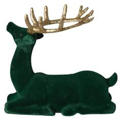Renifer welurowy leżący zielony