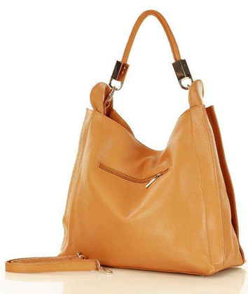 MARCO MAZZINI Miejska torebka skórzana vera pelle classico camel - min. zamówienie 20 / 50 / 100 szt.