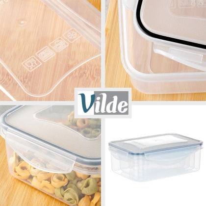 Pojemniki na żywność z pokrywką i uszczelką 4 szt.