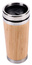 Kubek termiczny BAMBOO DRINK, brązowy, srebrny