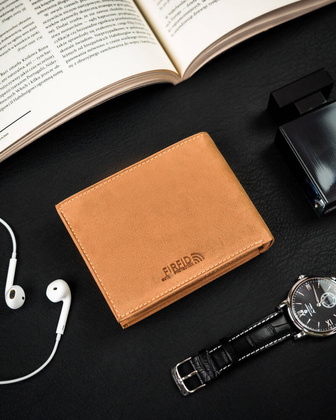 Klasyczny portfel meski z kieszonka na suwak