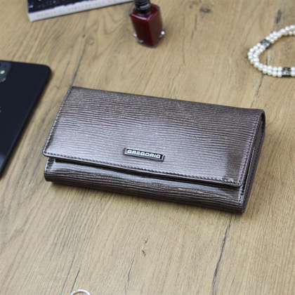 Portfel damski skórzany PELLUCCI LN-100 Popiel