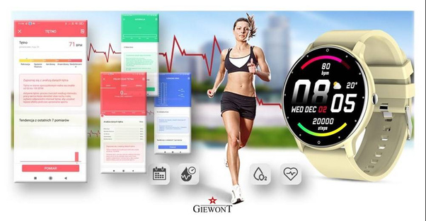 Smartwatch Giewont GW120-6 Ecru-Ecru