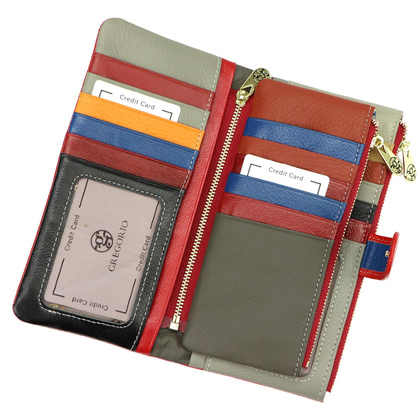 Portfel damski skórzany LCY-1949-GL Jasny brąz