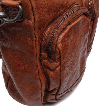 Torebka damska skórzana na ramię Koniak - min. zamówienie 20 / 50 / 100 szt.