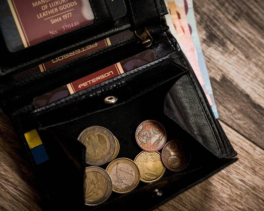 Skórzany, duży portfel męski bez zapięcia