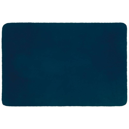 Koc polarowy z paskiem, granatowy