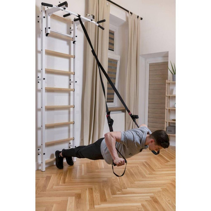 Drabinka gimnastyczna z regulowanym metalowym drążkiem 711W BenchK