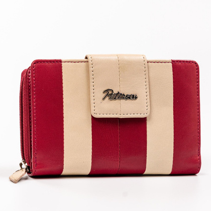 Skorzany portfel damski na zatrzask