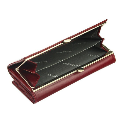Portfel damski skórzany VALENTINI 5702 G18 Czarny