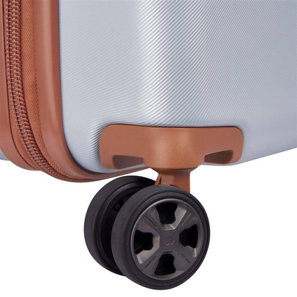 Delsey Promenade Hard mała srebrna walizka kabinowa na kółkach 55 cm