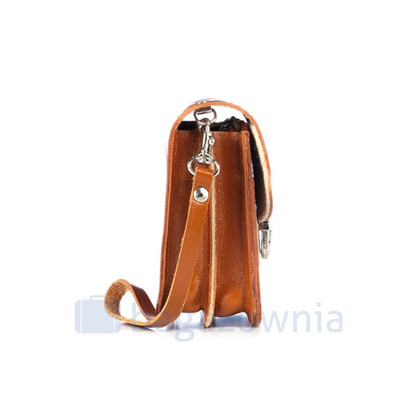 BIG saszetka skórzana do paska KEMER VOOC Vintage P111 KONIAK