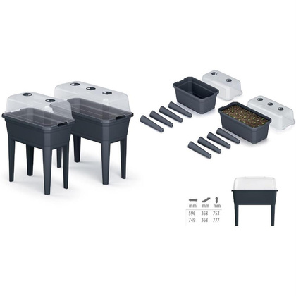 Szklarnia stojąca rozsadnik Respana set antracyt