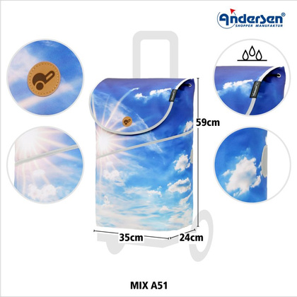 Wózek za zakupy ANDERSEN Scala MIX 112-333-A51