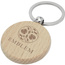 Okrągły brelok do kluczy Giovanni z drewna bukowego