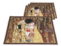 Kpl. 4 podkładek na stół - G. Klimt, Pocałunek, brązowe tło (CARMANI)