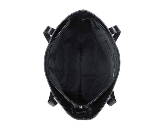 Skórzana torba damska Parma FL23 czarna - min. zamówienie 20 / 50 / 100 szt.