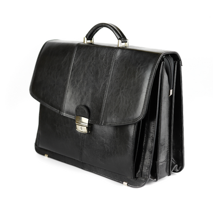 518 Teczka męska 3-komorowa - czarna KEMER